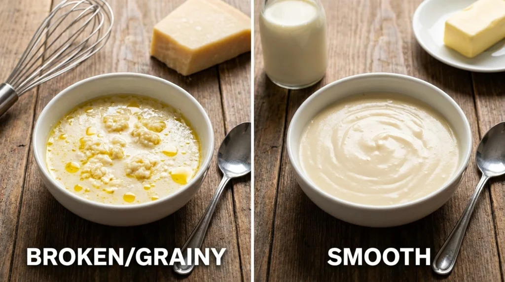 common mistakes making alfredo sauce with milk